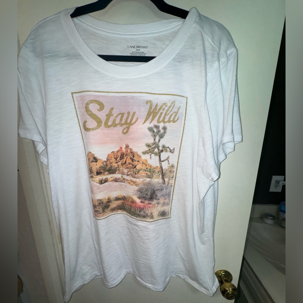 Lane Bryant "Stay Wild" Graphic Short Sleeve Tee - 18/20